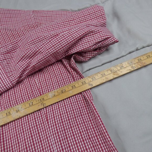 Arkansas Razorbacks Shirt Men XL Red Button Up Dress Check Plaid Pocket Adult - Picture 10 of 10